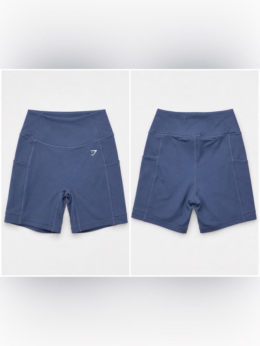 Gymshark Blue High Waisted Biker Shorts Size M